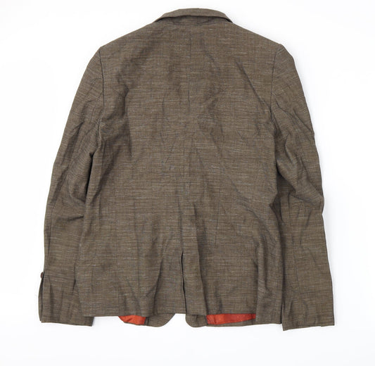 NEXT Womens Brown Jacket Suit Jacket Size 14