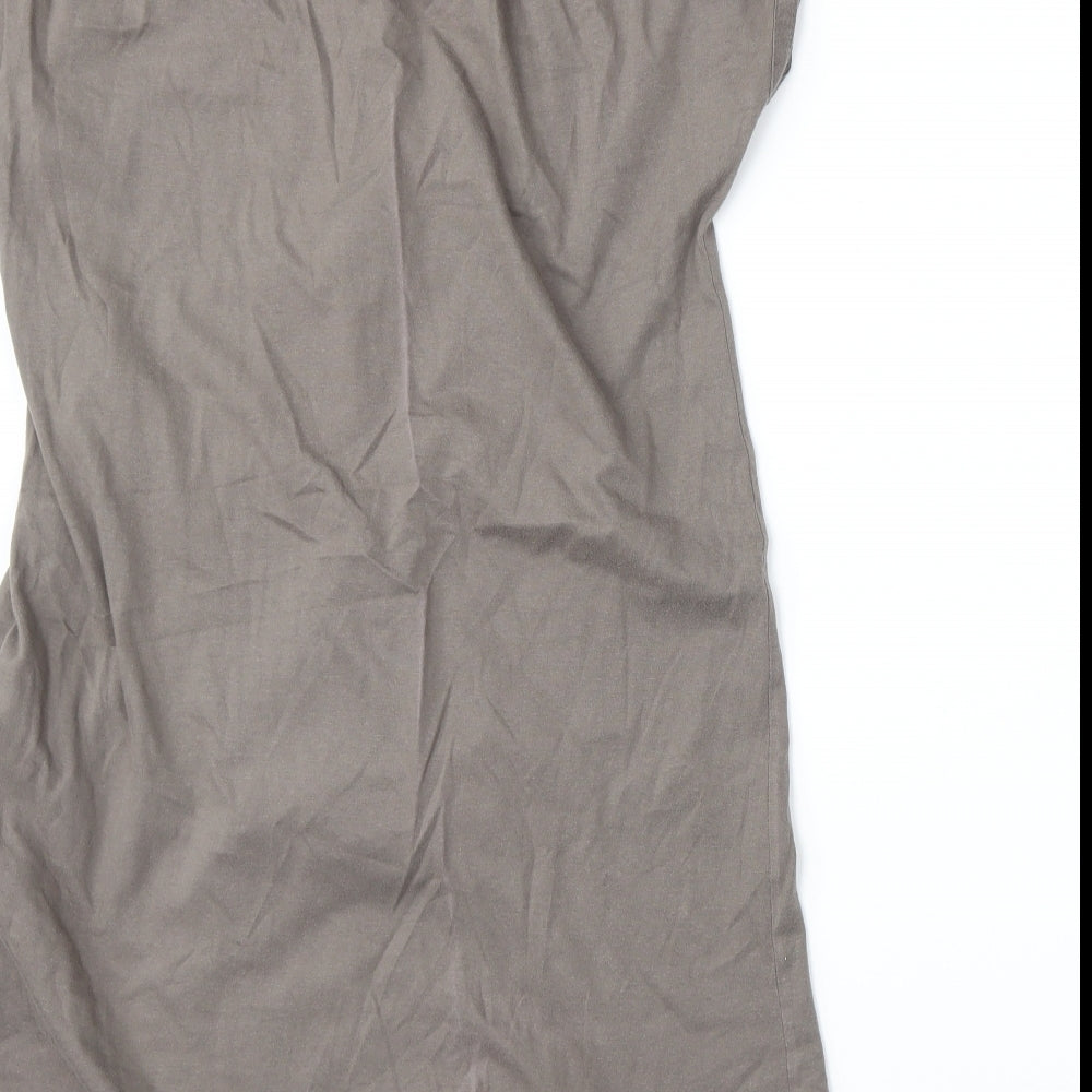 Brand and care label for b.young women’s grey a-line, size L