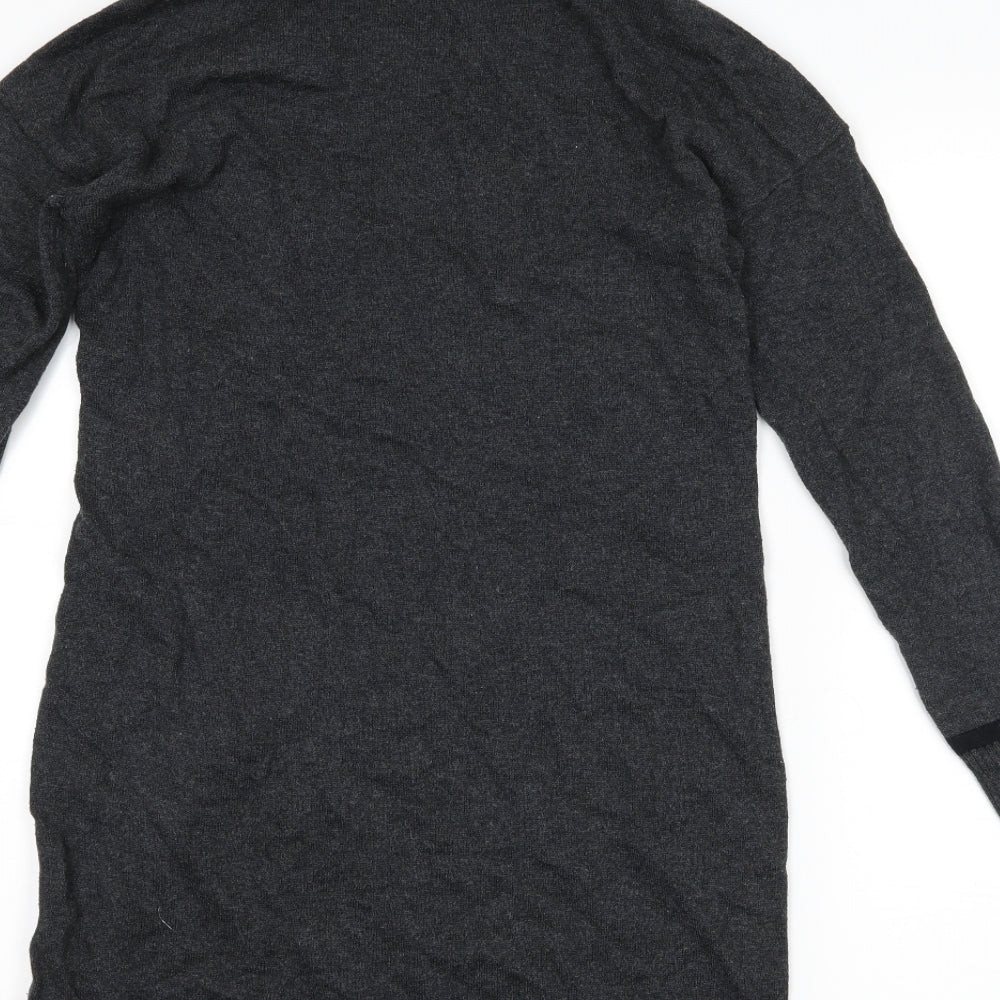 Brand and care label for artisan NY women’s grey jumper dress, size S