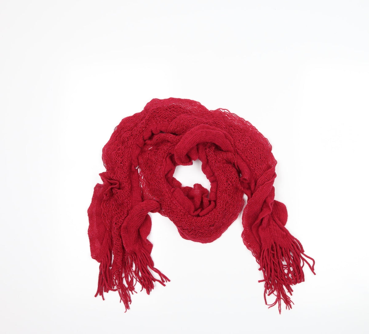 Front view of Preworn women’s pink scarf