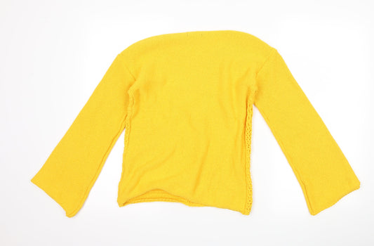 Papaya Womens Yellow Pullover Jumper Size S