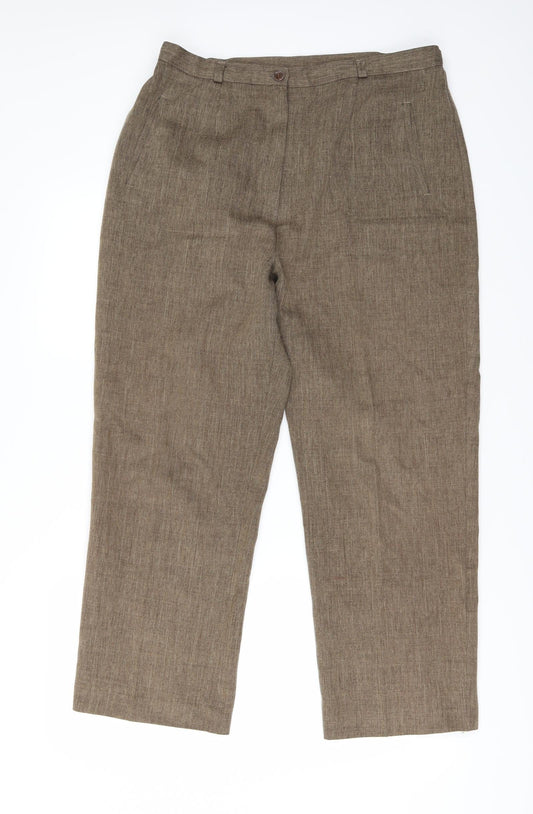 Berkertex Womens Brown Trousers Size 16 L26 in