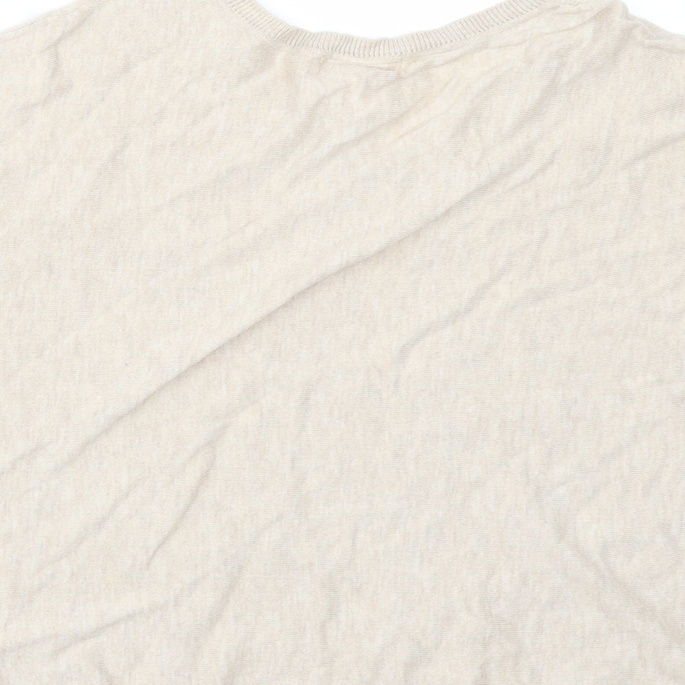 Brand and care label for Sweet Romeo women’s beige jumper, size S