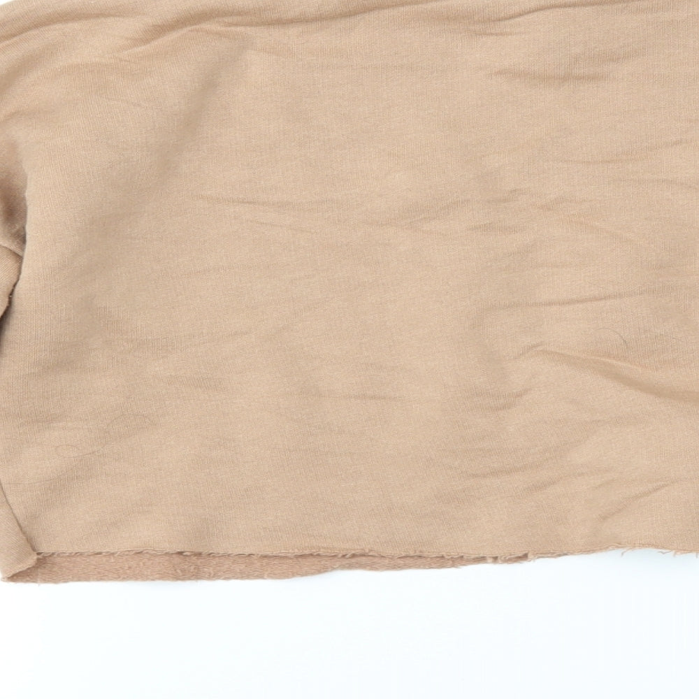 Brand and care label for Primark women’s beige pullover sweatshirt, size S, - cropped