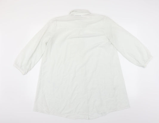 MNG Womens White Basic Blouse Size S
