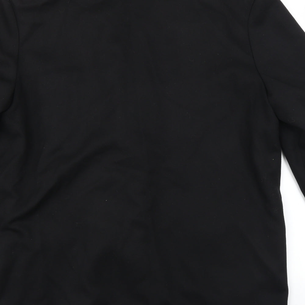 Brand and care label for Dorothy Perkins women’s black jacket suit jacket, size UK 12