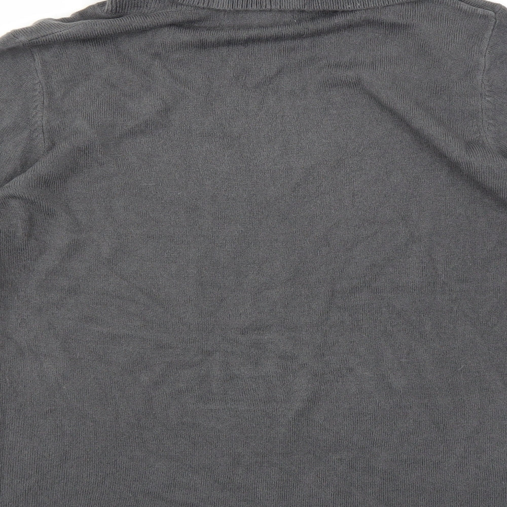 BASSINI Womens Grey Pullover Jumper Size M