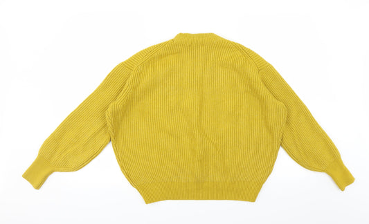H&M Womens Yellow Pullover Jumper Size M