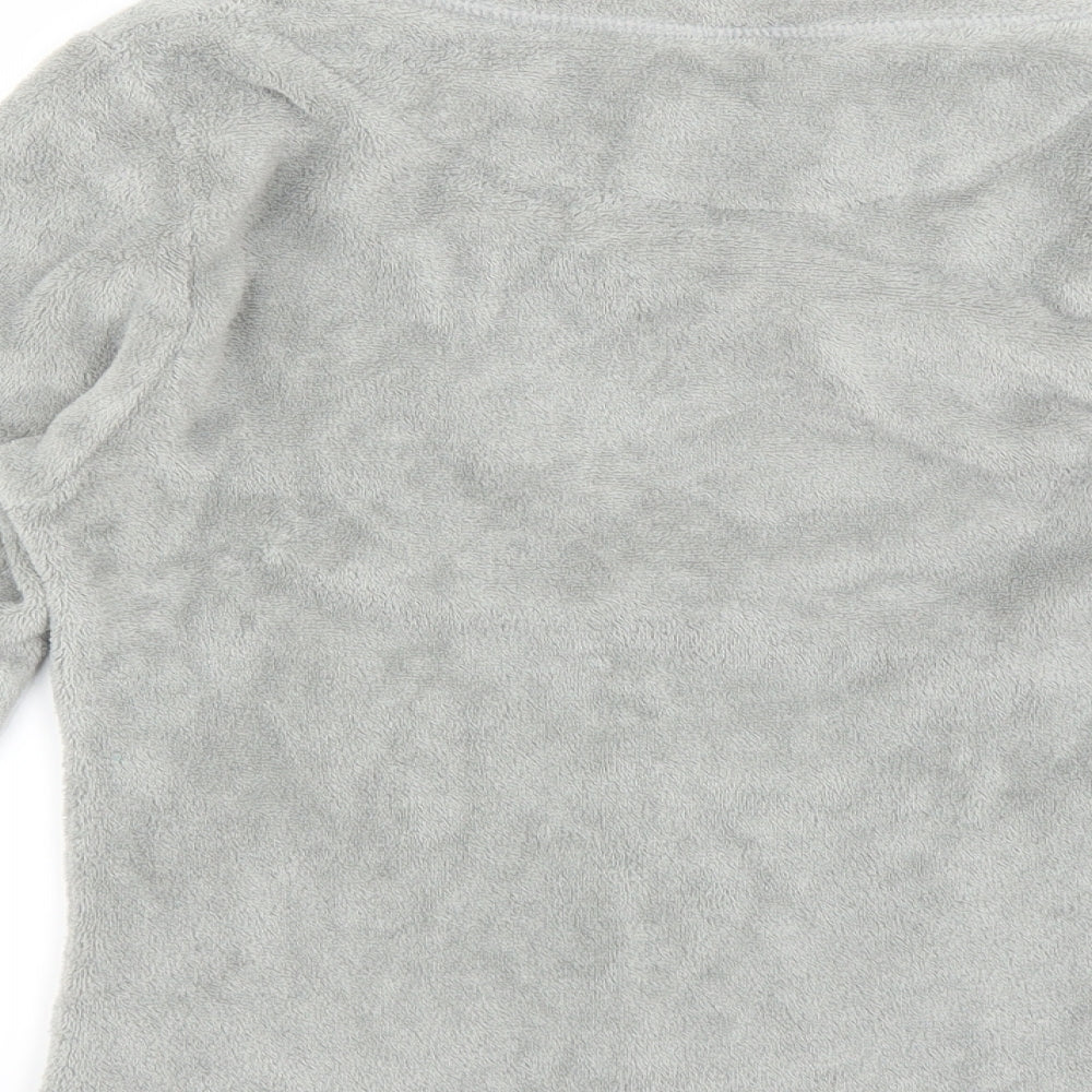 Brand and care label for Preworn women’s grey top pyjama top, size UK 8