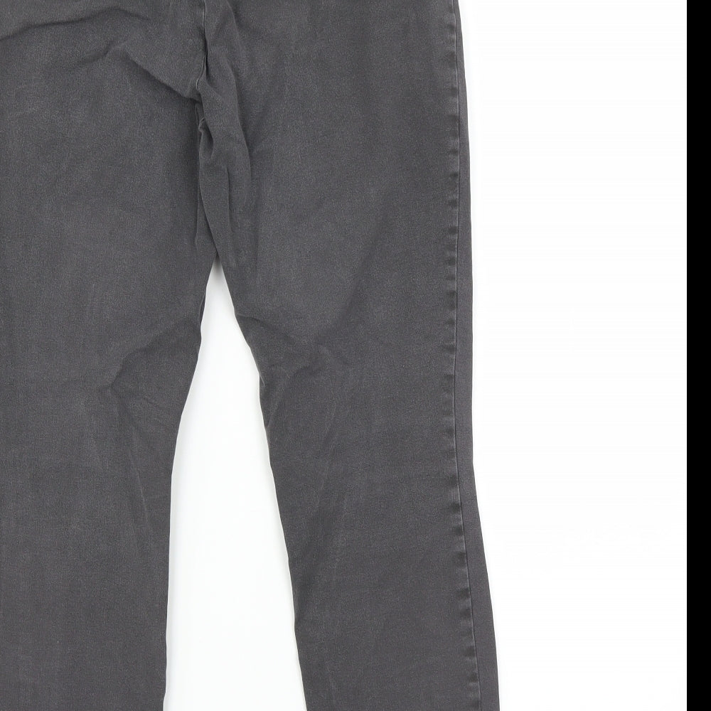 Brand and care label for Gap women’s grey chino trousers, size UK 8, 24-inch leg