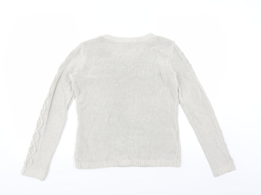 H&M Womens Grey Pullover Jumper Size S