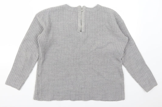 Dorothy Perkins Womens Grey Pullover Jumper Size 10