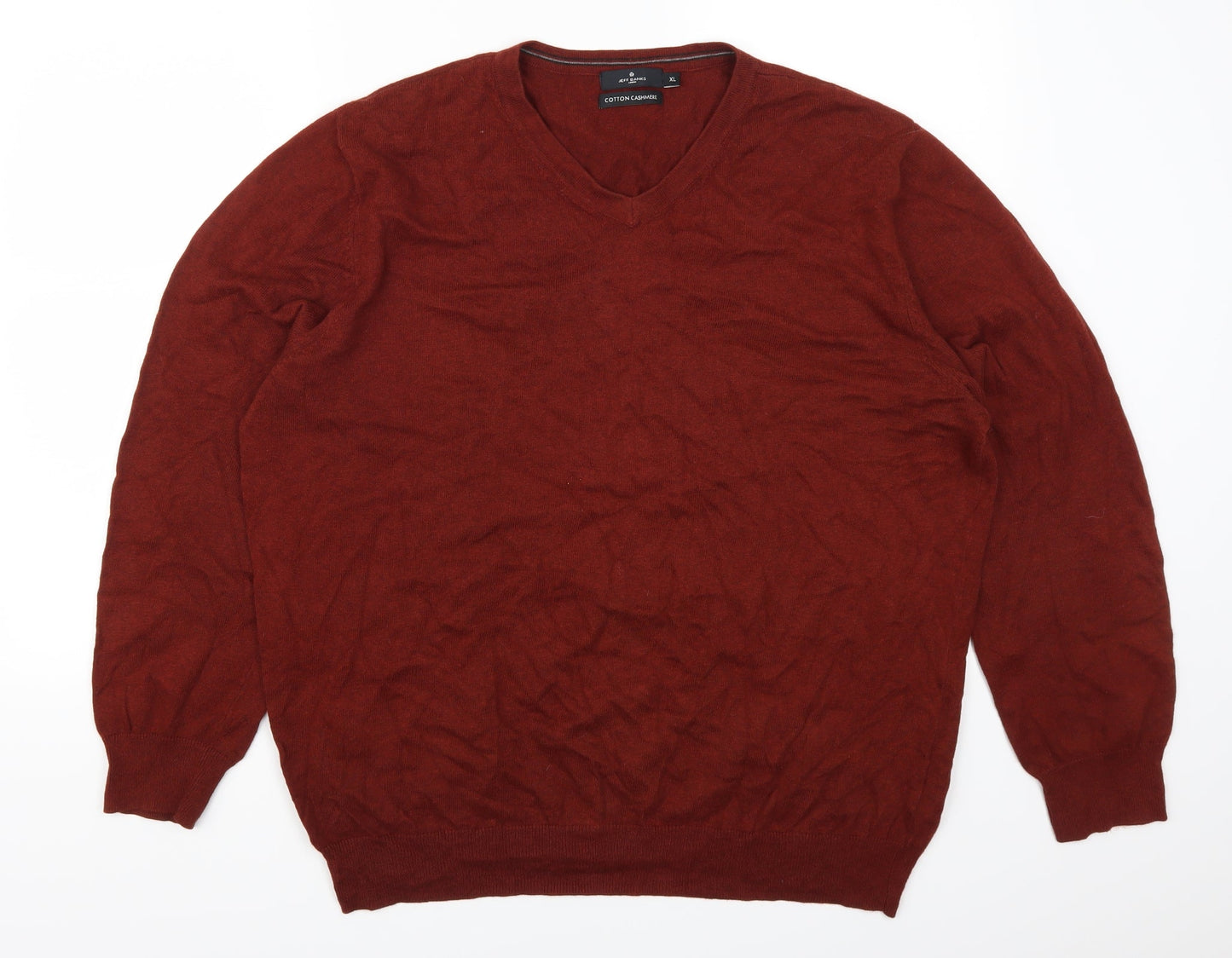 Jeff Banks Mens Red Pullover Jumper Size XL