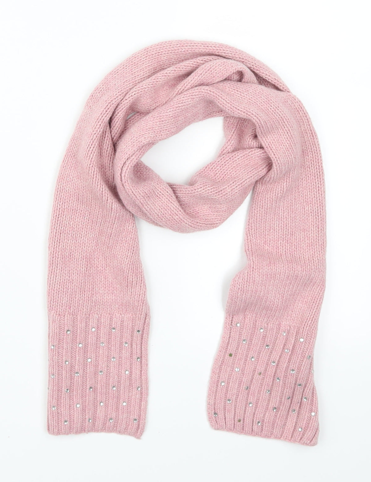Front view of Preworn women’s pink scarf