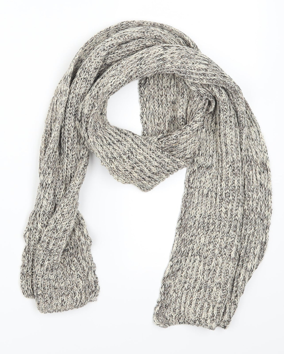 Front view of New Look men’s beige rectangle scarf scarf one size
