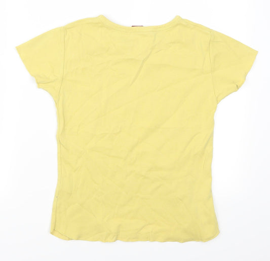 Lee Cooper Womens Yellow Basic T-Shirt Size S - Dragonfly Island