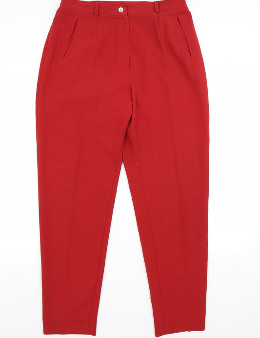 Gregory Pat Womens Red Trousers Size 16 L28 in