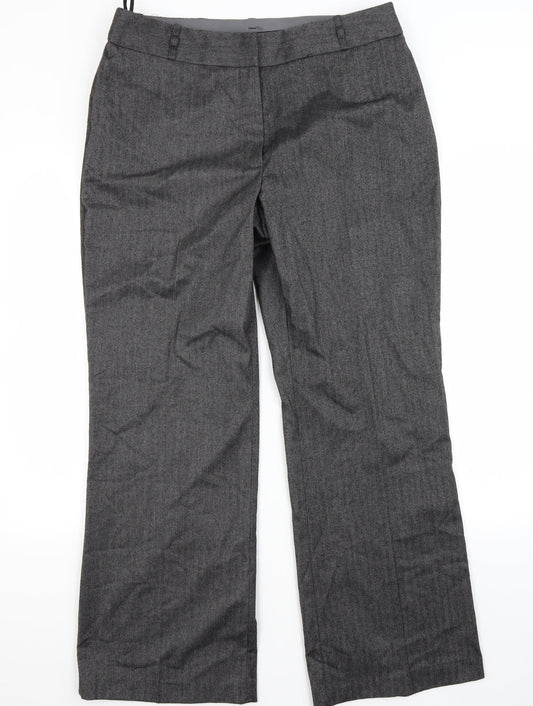 Marks and Spencer Womens Grey Trousers Size 16 L28 in