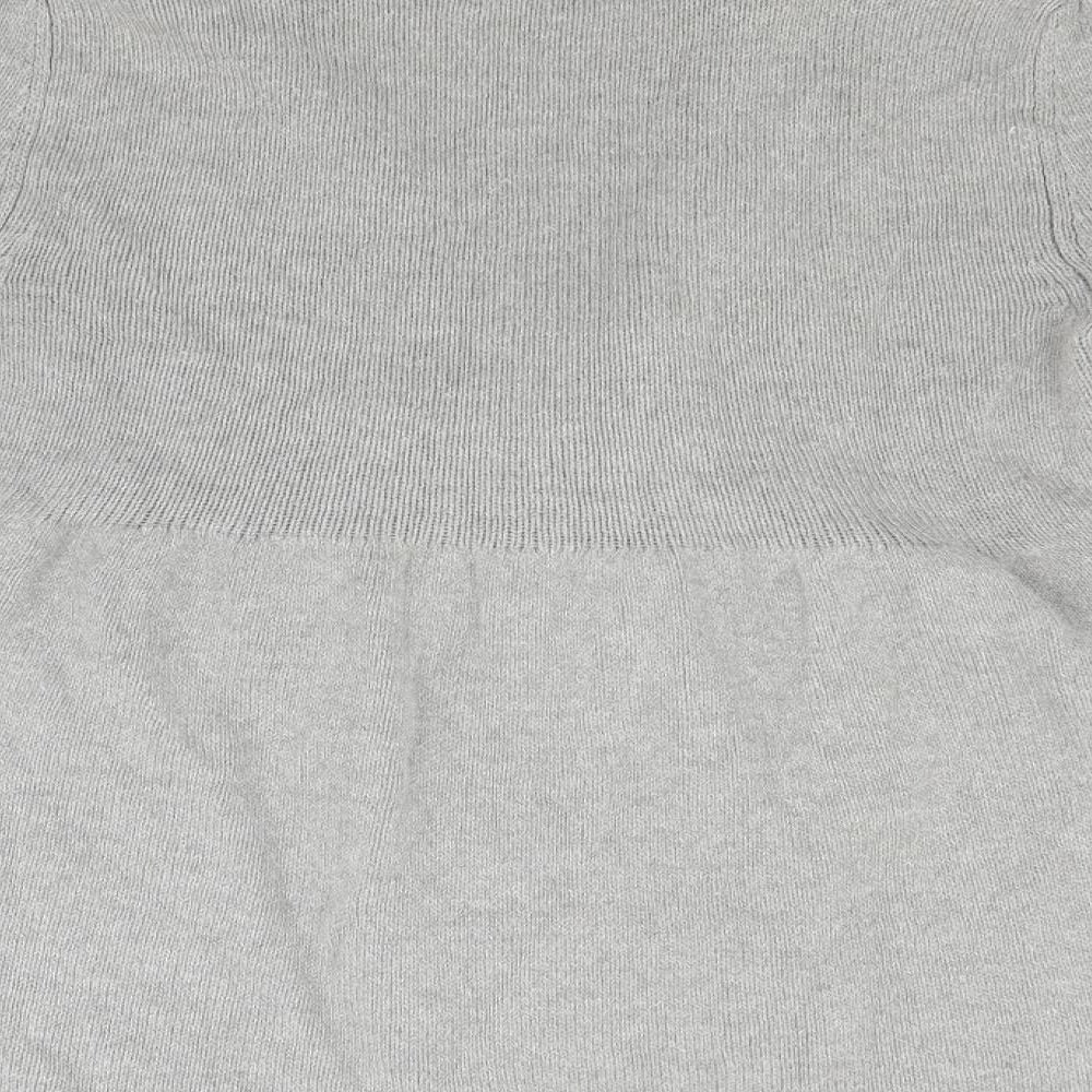 Brand and care label for To the Max women’s grey cardigan jumper, size M