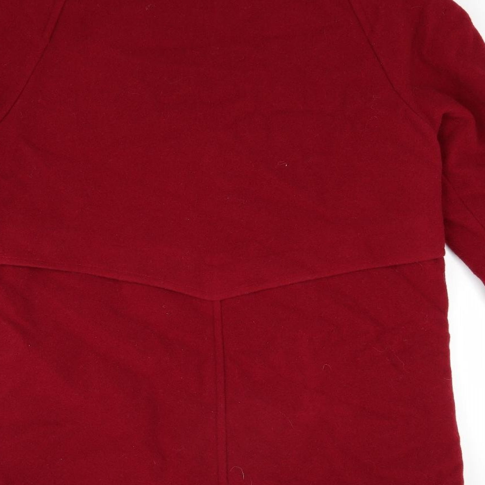 Modern Classics Womens Red Overcoat Coat Size 16