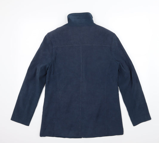 Alexara Womens Blue Velour Jacket Size S