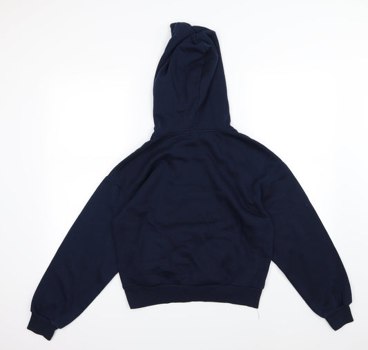 Berska Womens Blue Jersey Pullover Hoodie Size S