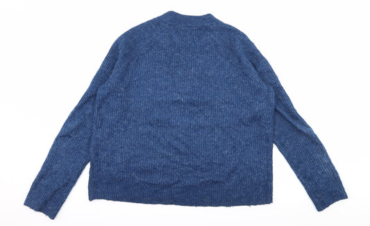 H&M Womens Blue Knit Pullover Jumper Size M