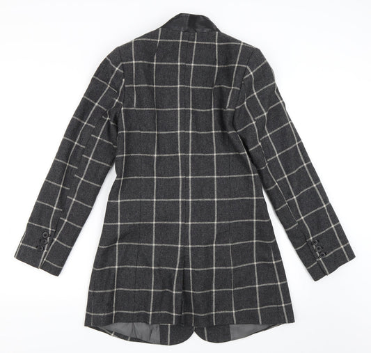 Linea Womens Grey Overcoat Coat Size 10