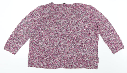 Collection L Womens Pink Pullover Jumper Size XL