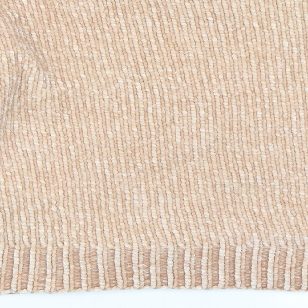 Brand and care label for New Look women’s beige jumper, size L