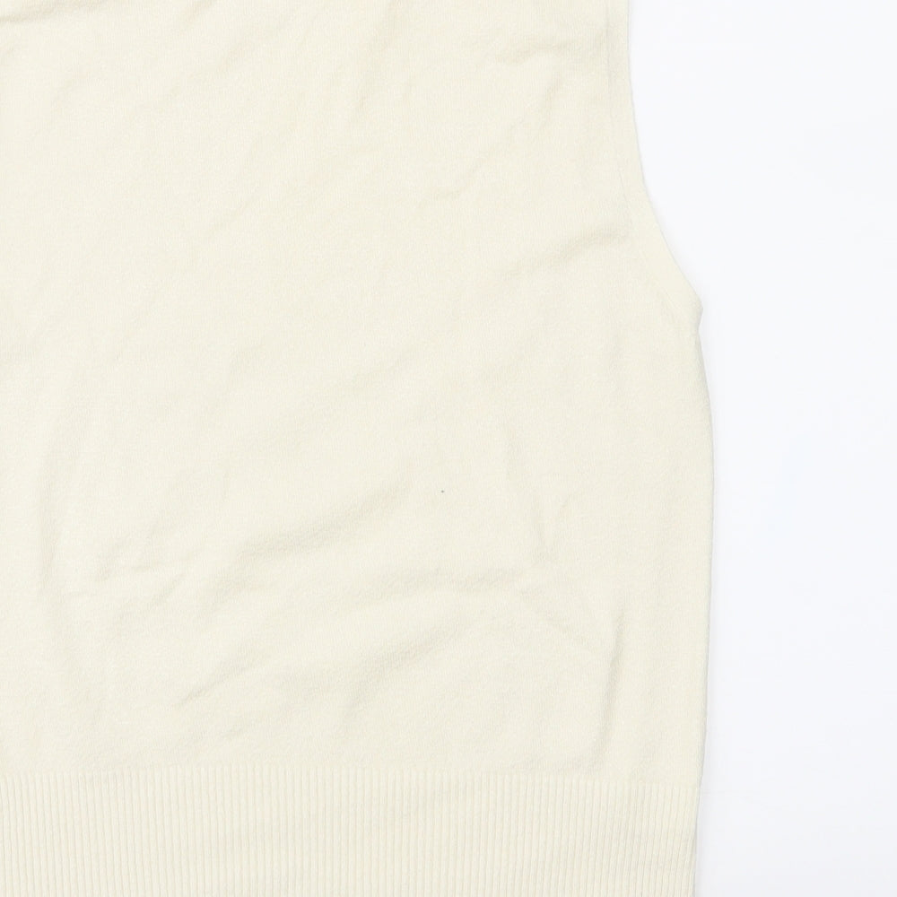 Brand and care label for AMARANTO women’s ivory knit jumper, size UK 14