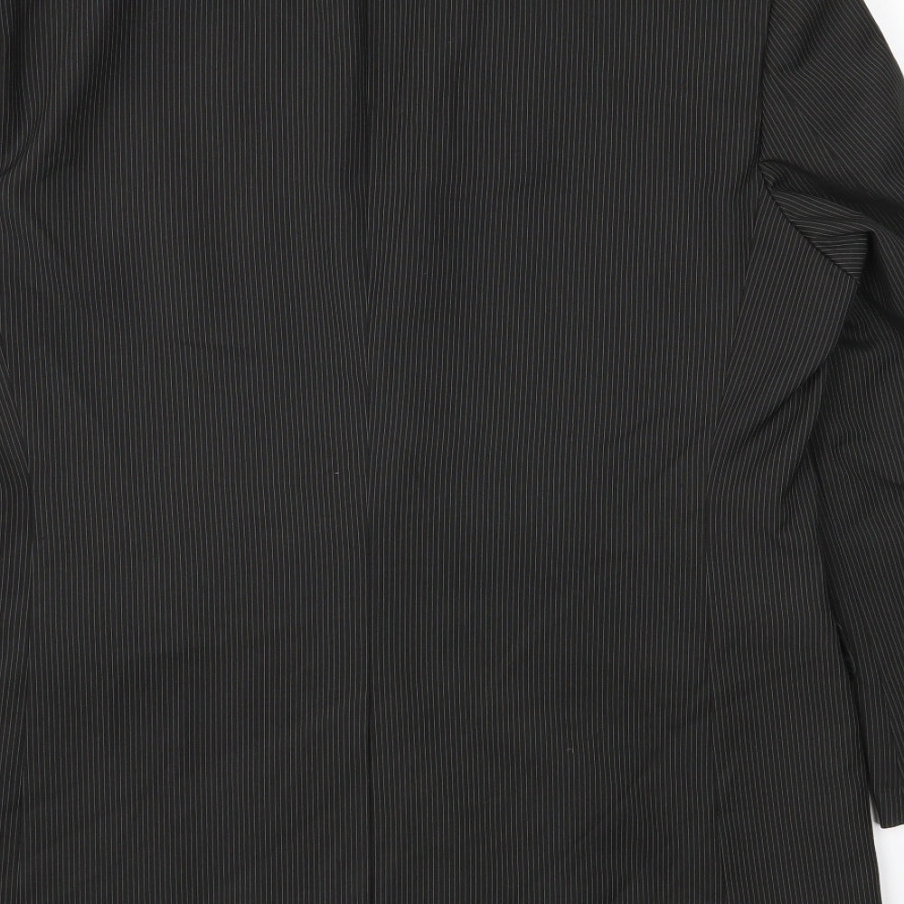 BHS Mens Black Striped Jacket Suit Jacket Size 40
