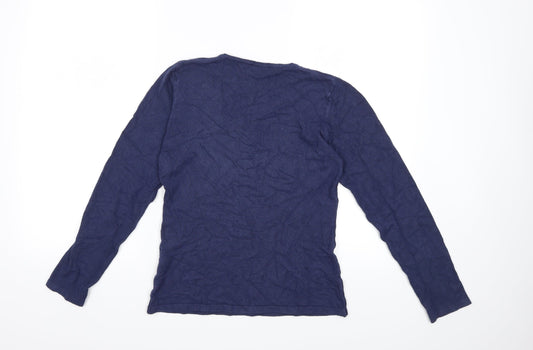 Yessica Womens Blue Knit Pullover Jumper Size 10