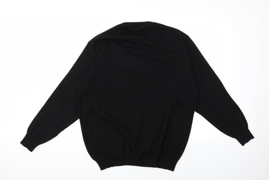 Preworn Mens Black Knit Pullover Jumper Size L