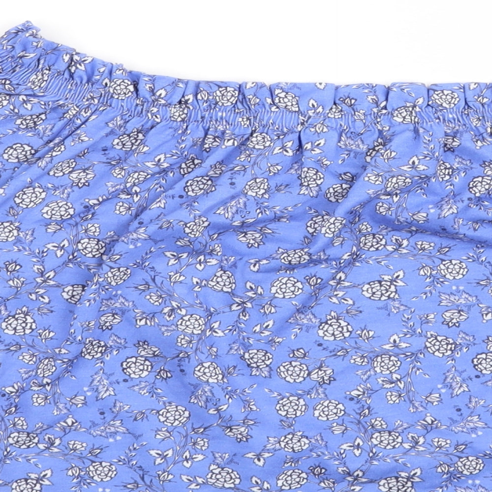 Miss Selfridge Womens Blue Floral Basic Blouse Size 10