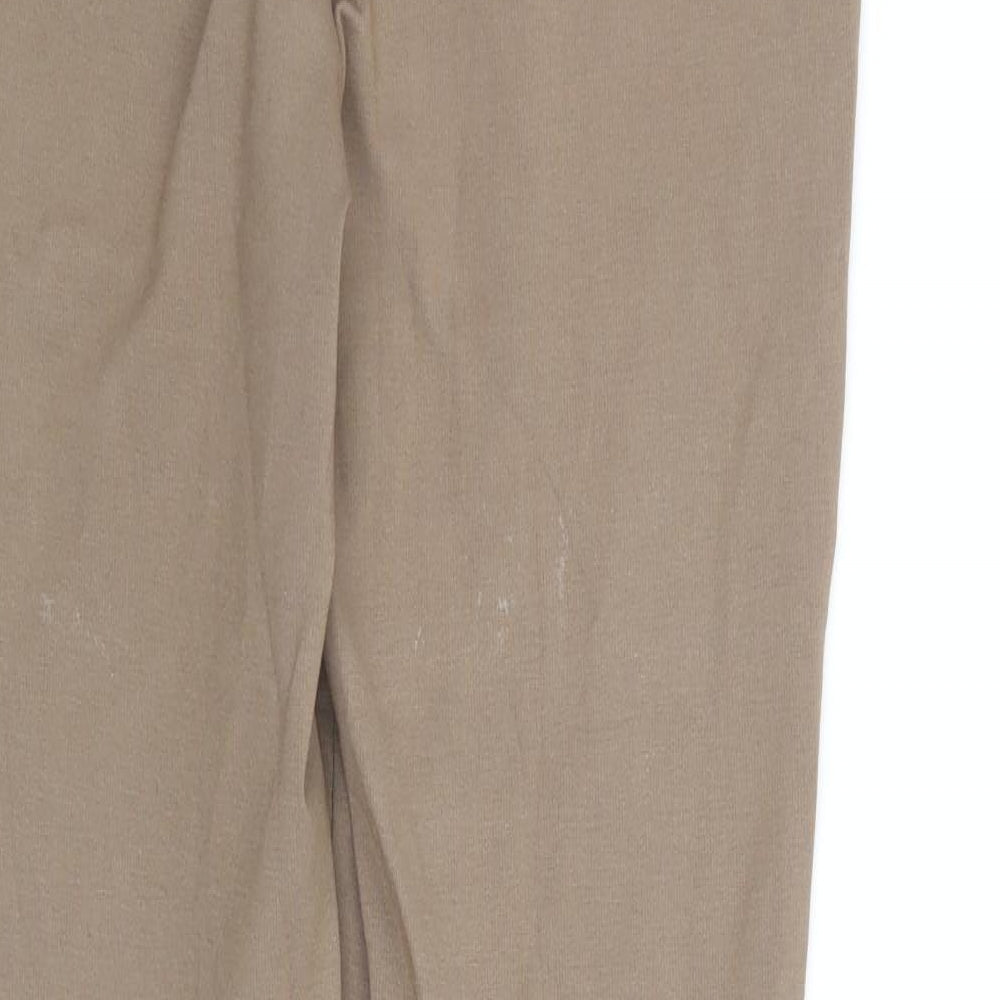 Brand and care label for Preworn women’s brown trousers, size UK 10, 31-inch leg