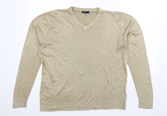 Cedar Wood State Mens Beige Knit Pullover Jumper Size S