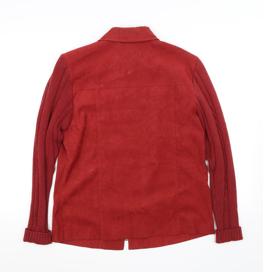 Oscar B Womens Red Jacket Coat Size 12