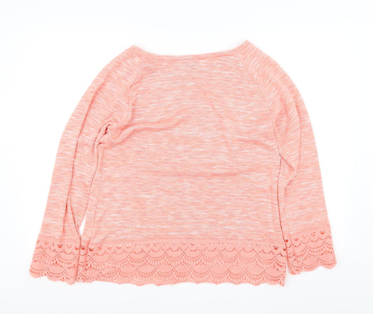 PARAMOR Womens Pink Pullover Jumper Size M
