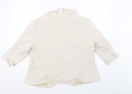 Soon Womens Beige Jacket Size 20