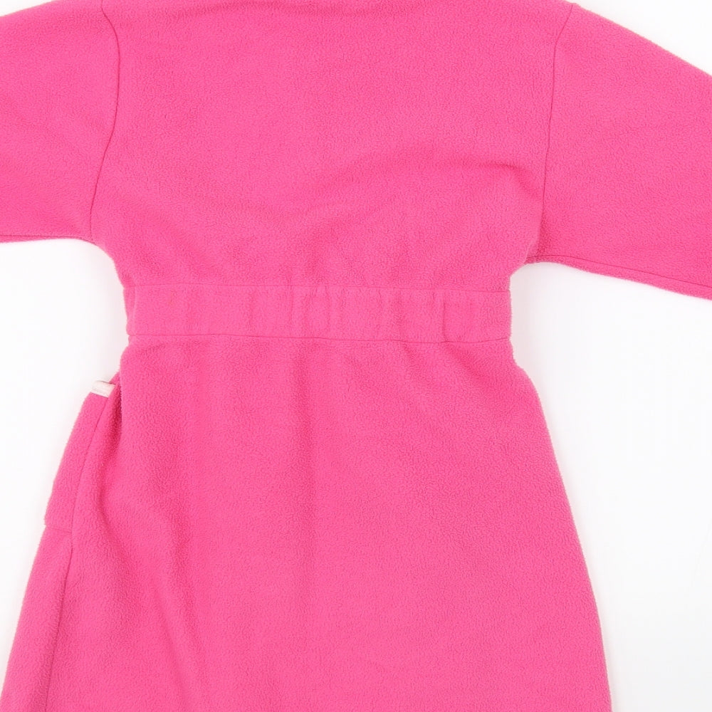 Brand and care label for House of Fraser girls’ pink gown, size 4, years