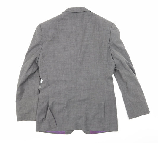 Brook Taverner Mens Grey Jacket Suit Jacket Size 38