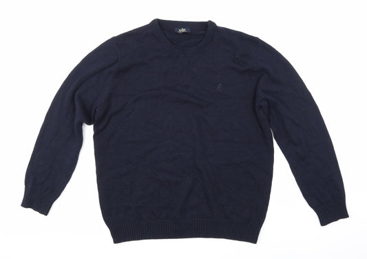 Easy Mens Blue Pullover Jumper Size L