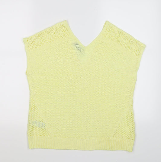 Per Una Womens Yellow Knit Pullover Jumper Size 14