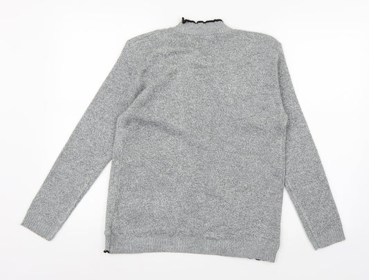 Glimpse Design Womens Grey Knit Cardigan Jumper Size S