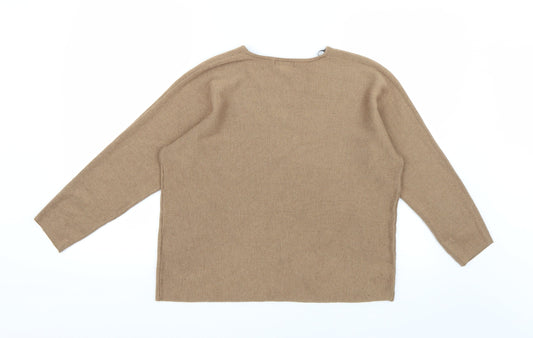 H&M Womens Brown Knit Pullover Jumper Size S