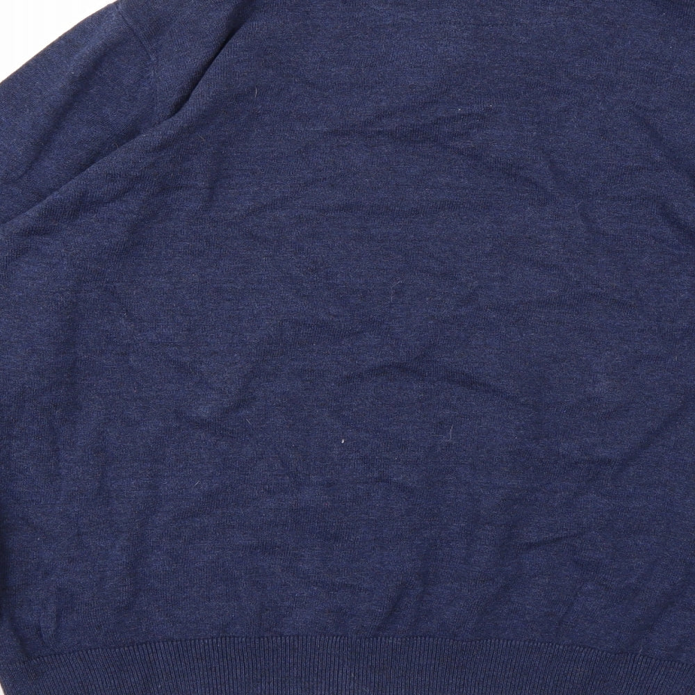 Lincoln Mens Blue Knit Pullover Jumper Size XL