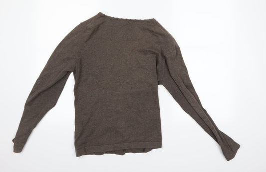 EAST Womens Brown Cardigan Jumper Size 14