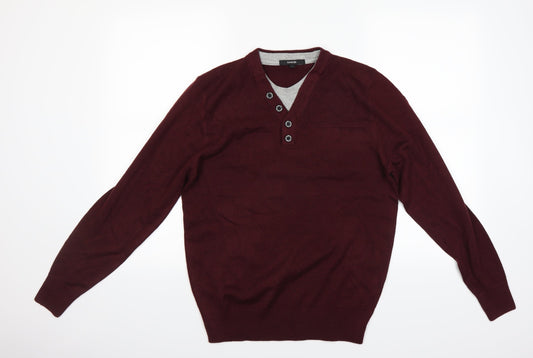 George Mens Purple Pullover Jumper Size S