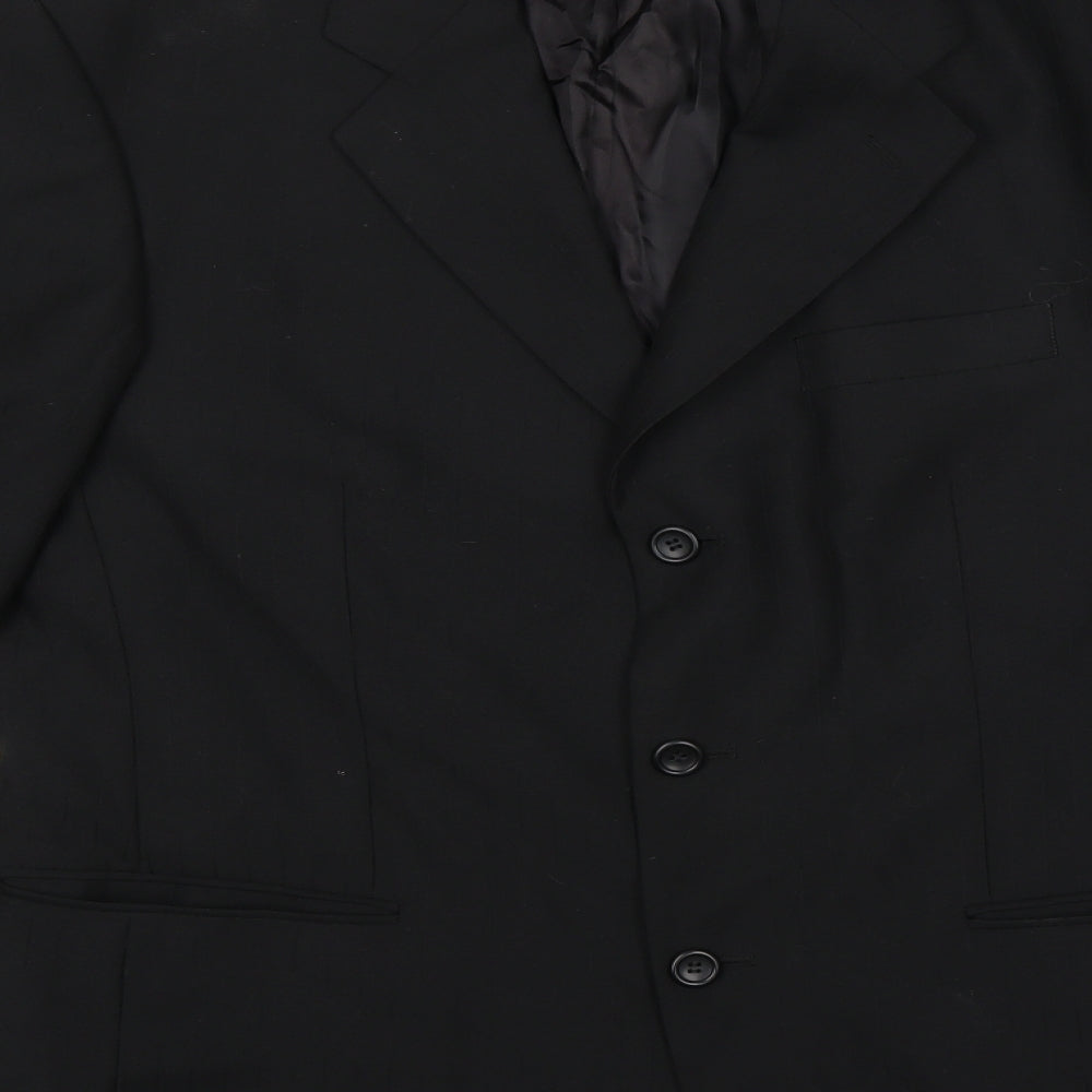 Brand and care label for andrew houston men’s black jacket blazer, size 40